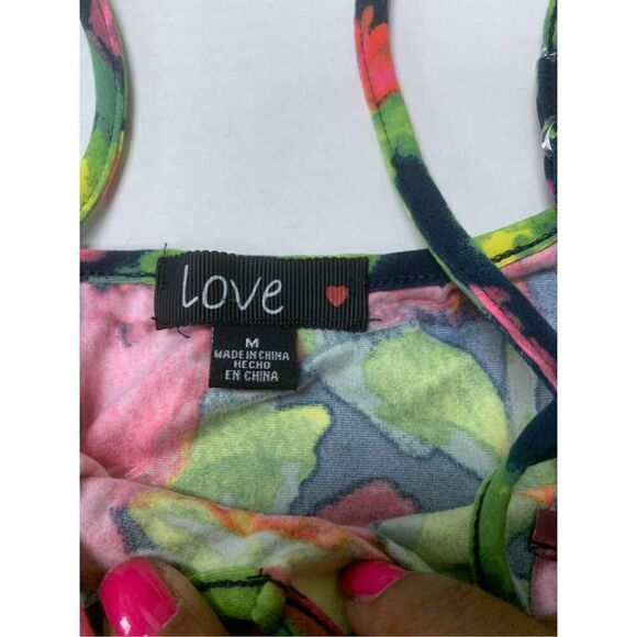 Floral Patterned Spaghetti Strappy Bodycon Dress - Picture 6 of 6